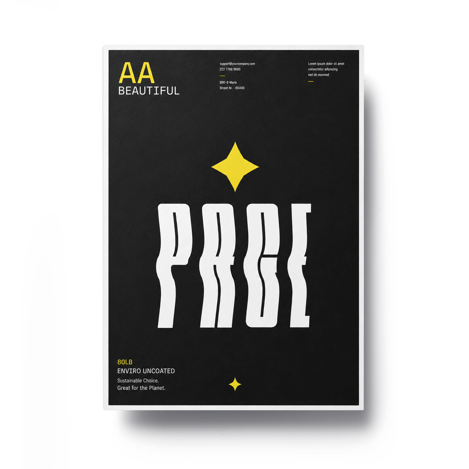 Uncoated Posters | 80lb Enviro