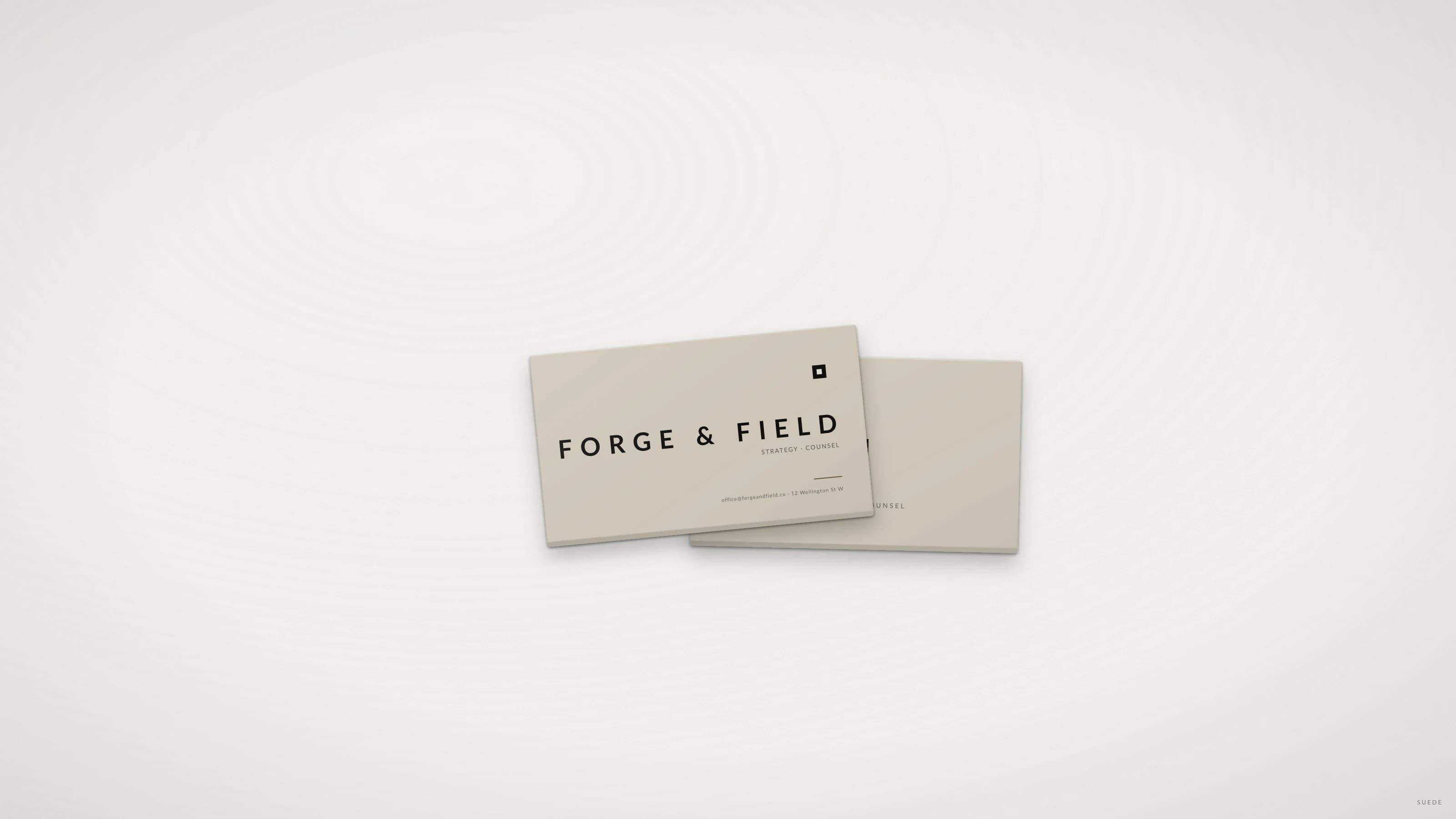Suede Business Cards