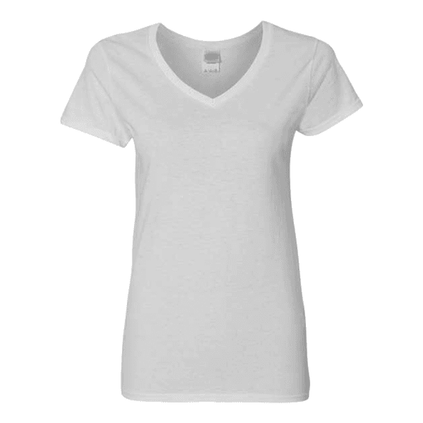 Custom Print Gildan V-Neck T-Shirts for Women